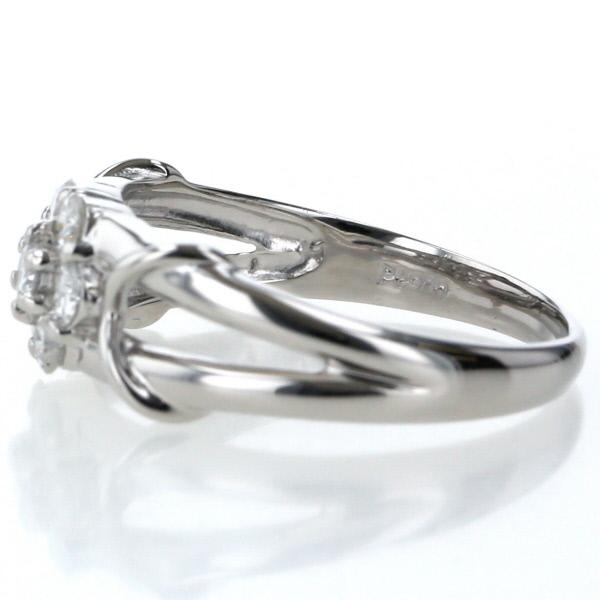 Pt900 プラチナ リング ダイヤモンド 0.52ct 花 フラワー デザイン 15