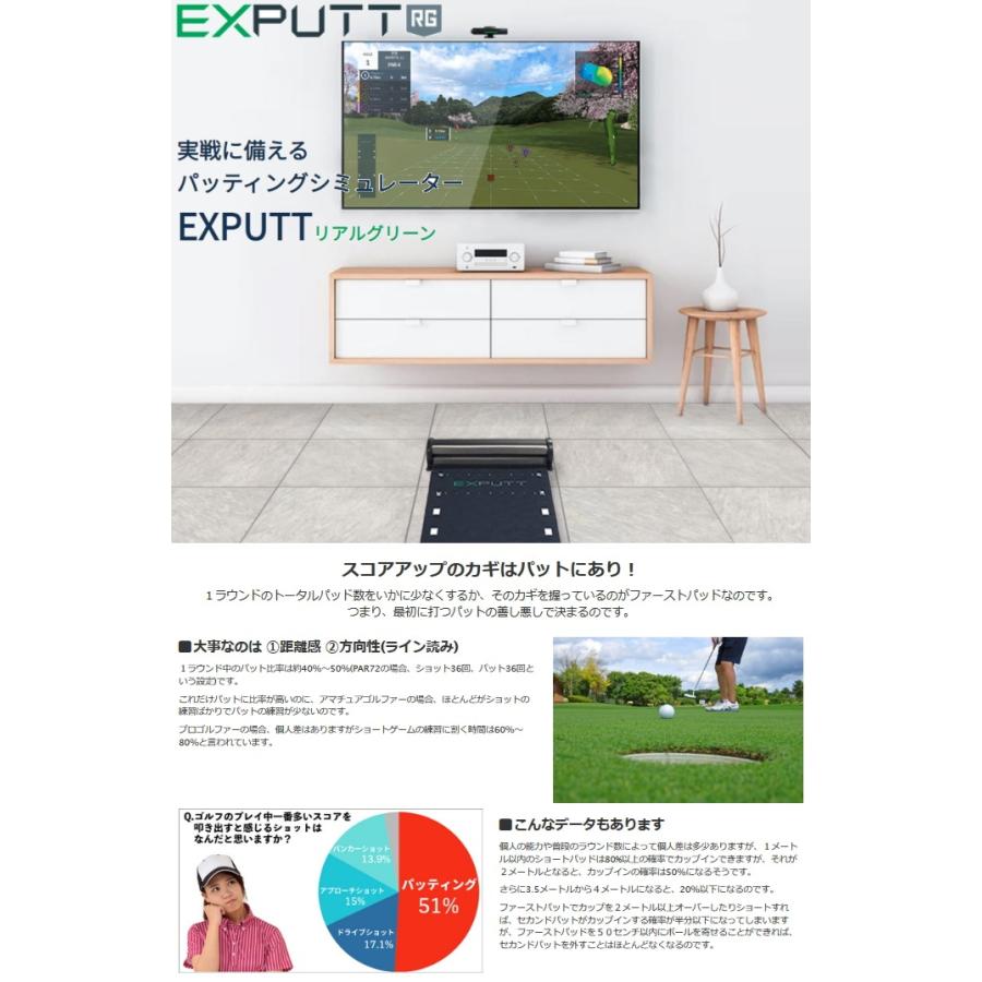 正規販売店 パターゴルフシミュレーター EXPUTT RG 屋内