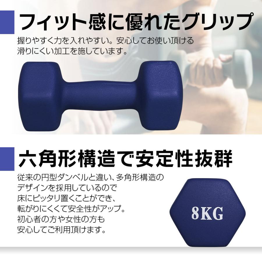 ダンベル 2個セット 鉄アレイ 8kg 筋トレ 筋力 トレーニング