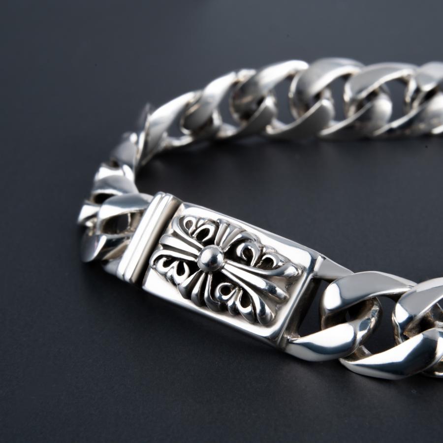 新品 喜平ブレスレット 重厚インパクト オシャレ シルバー925 クロム