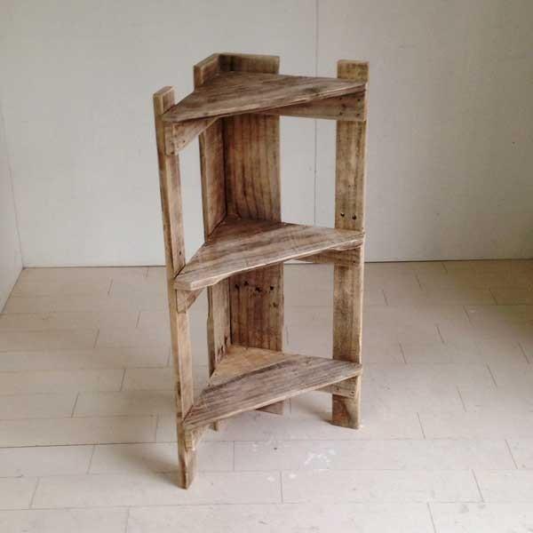 コーナーシェルフ 3段 コーナーラック 木製 おしゃれ 北欧