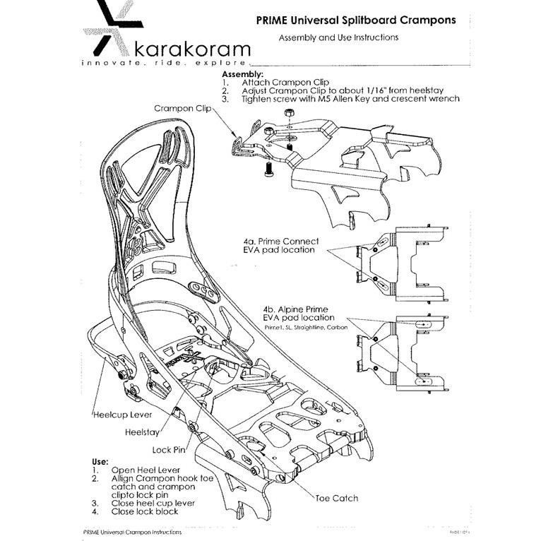 24-25 Karakoram カラコラム ビンディング PRIME UNIVERSAL SPLITBOARD