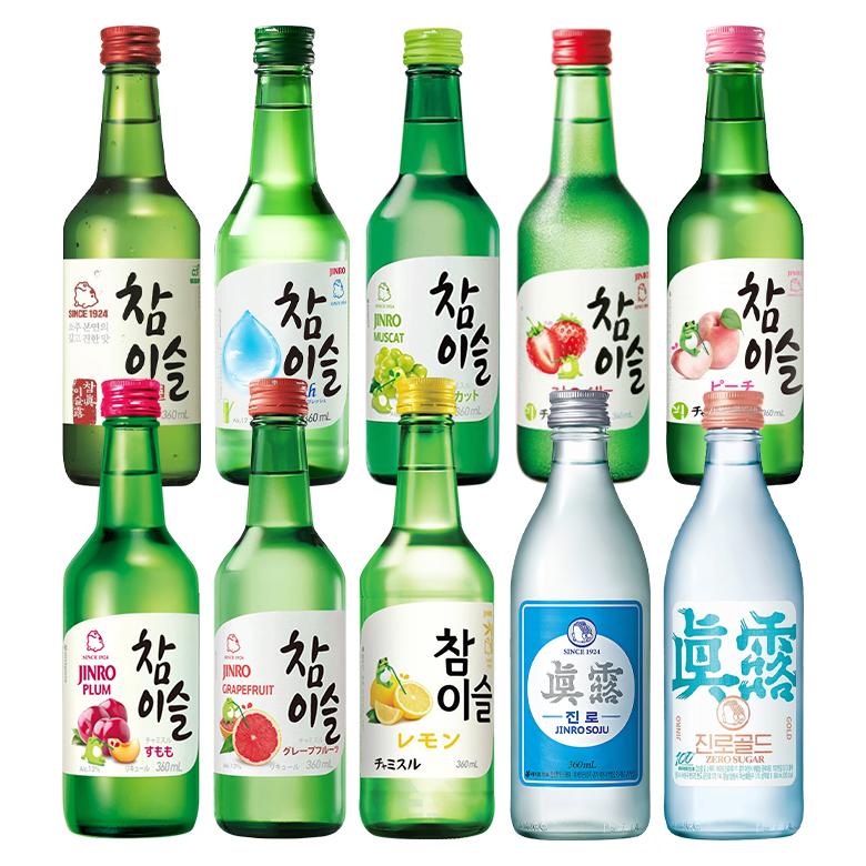 JINRO（眞露） 韓国焼酎 3本セット 10種類から選べる ジンロ 韓国お酒