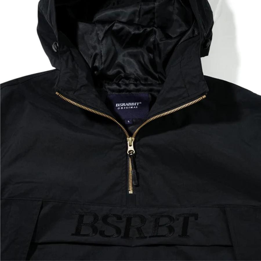 BSRABBIT BSRBT HOODED ANORAK JACKET BLACK スノーボードウェア