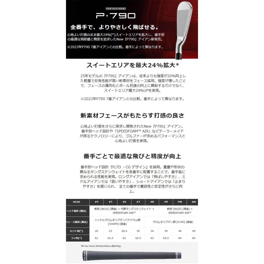 TaylorMade（テーラーメイド） ニューP・790 アイアン 5本セット(#6