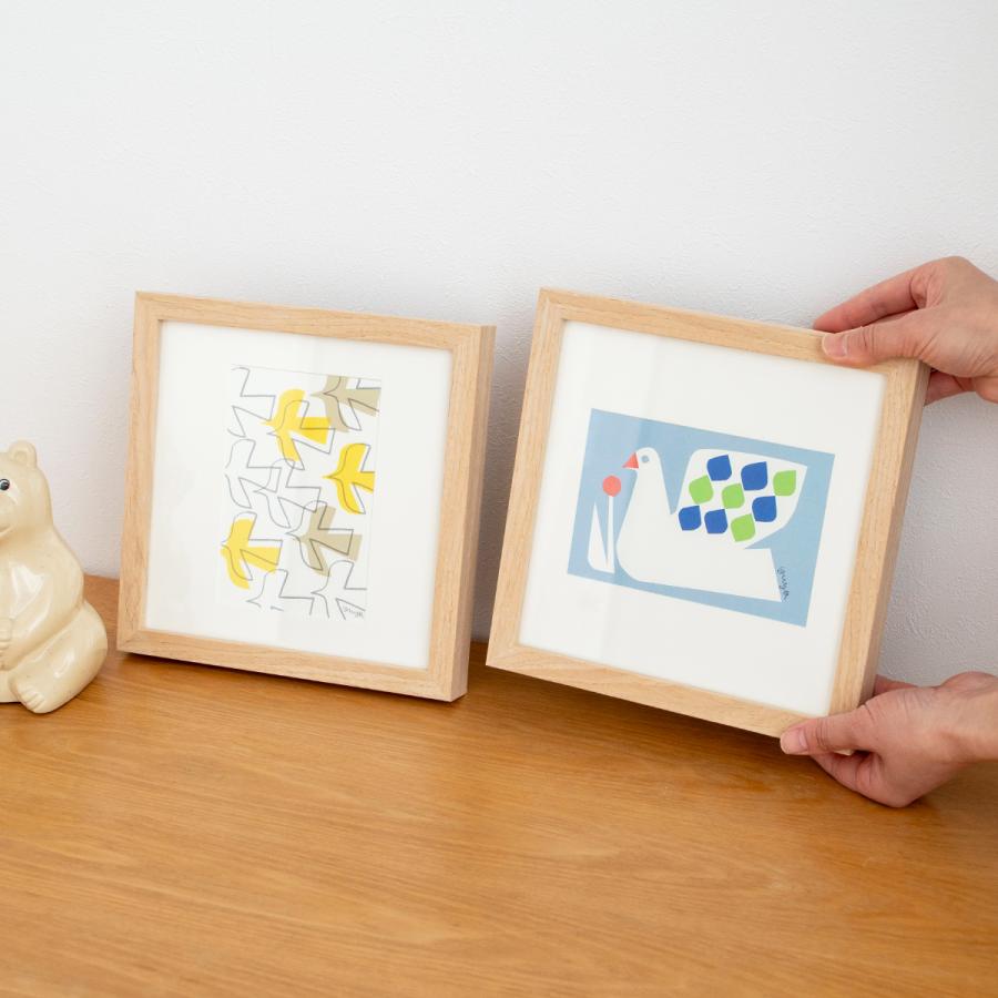 2/27-3/1はポイント10倍／ ポスター フレーム付き 飛び立つ鳥 22.5