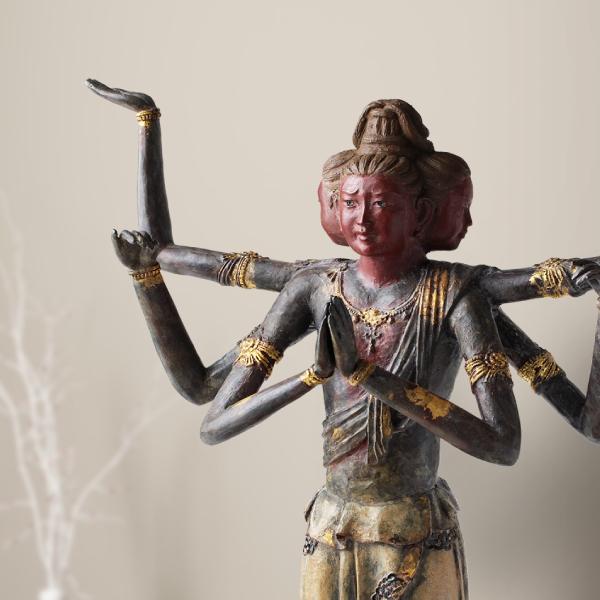 高岡銅器 仏像 阿修羅像 A4サイズ想いのステージ付き インテリア