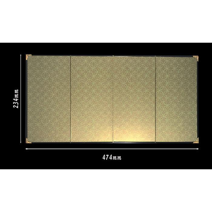 ミニ屏風 杜若(かきつばた)紅梅図 美人画 手習い 送料無料 ミニ 四曲