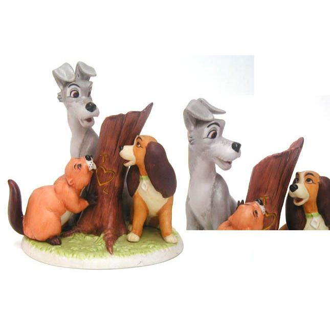 わんわん物語 レディ&トランプ w/ビーバー ビスクフィギュアリン