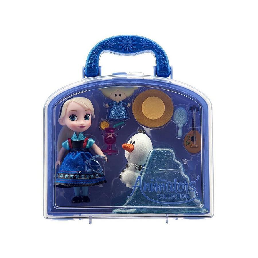 アナと雪の女王 エルサ & オラフ ミニドール プレイセット バッグ付き