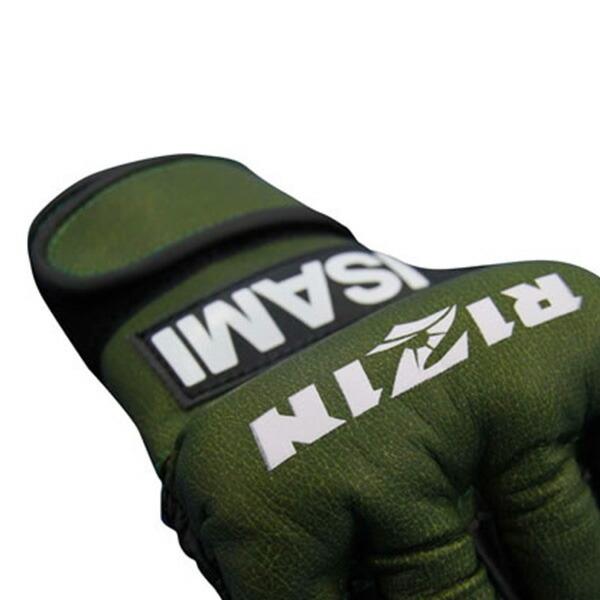 イサミ オープンフィンガーグローブ ISAMI グリーン S M L 格闘技