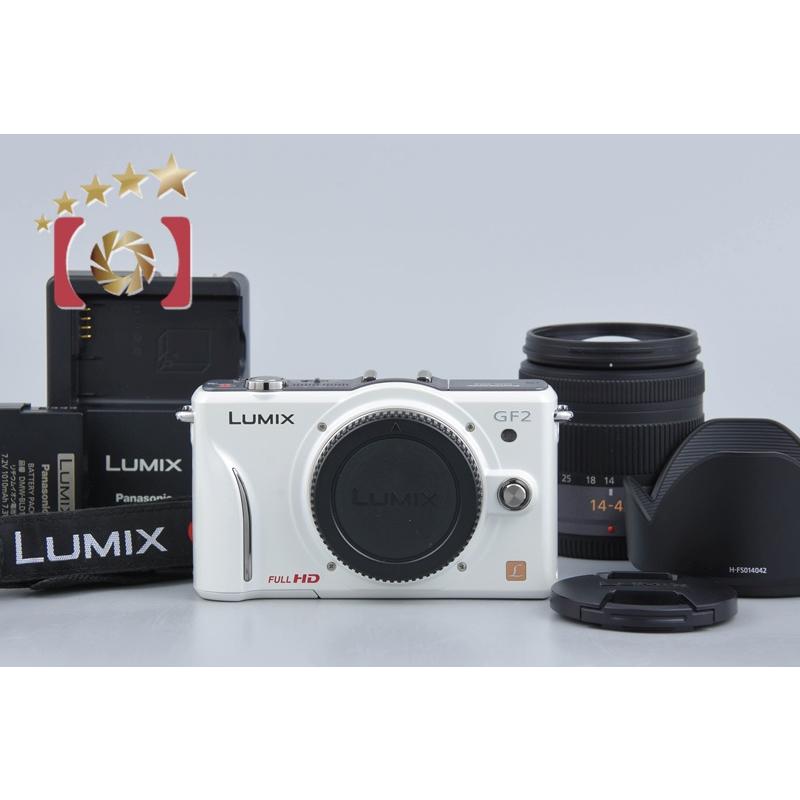 LUMIX 【中古】Panasonic パナソニック DMC-GF2 ホワイト + G VARIO 14