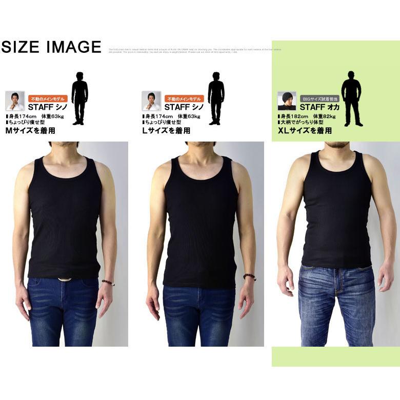 FLAG ON CREW タンクトップ メンズ スリーブレストップス 綿混素材