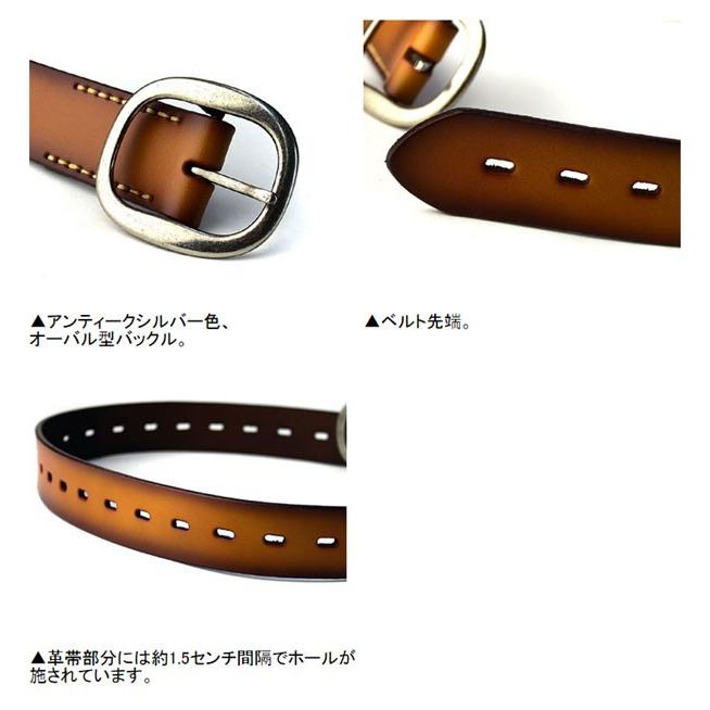 FLAG ON CREW ベルト メンズ レザーベルト バックルオーバル型 本革