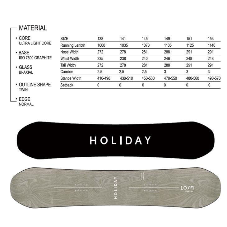 HOLIDAY 25-26 HOLIDAY ホリデイ ホリデー スノーボード 板 【Lo-Fi