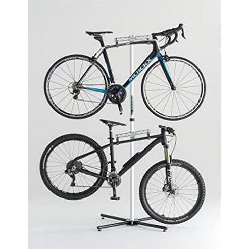 ミノウラ P-500AL-7S シルバー ペアスタンド 床置き型 横2台掛け 支柱