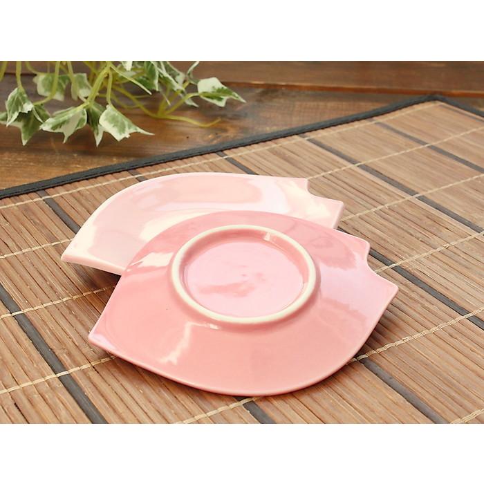 ピンク花びらプレート(洋食器 プレート 小皿 取り皿 デザート皿 茶托