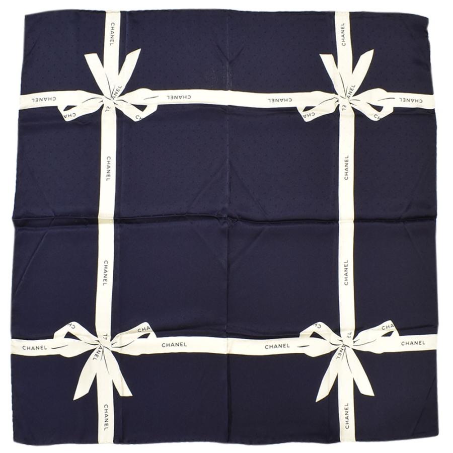 CHANEL（シャネル） スカーフ リボン ドット シルクスカーフ
