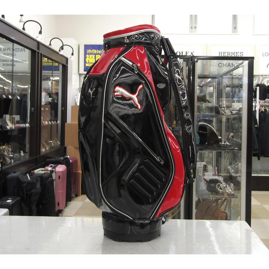 PUMA プーマ キャディバッグ ゴルフバッグ レッド×ブラック 5分割