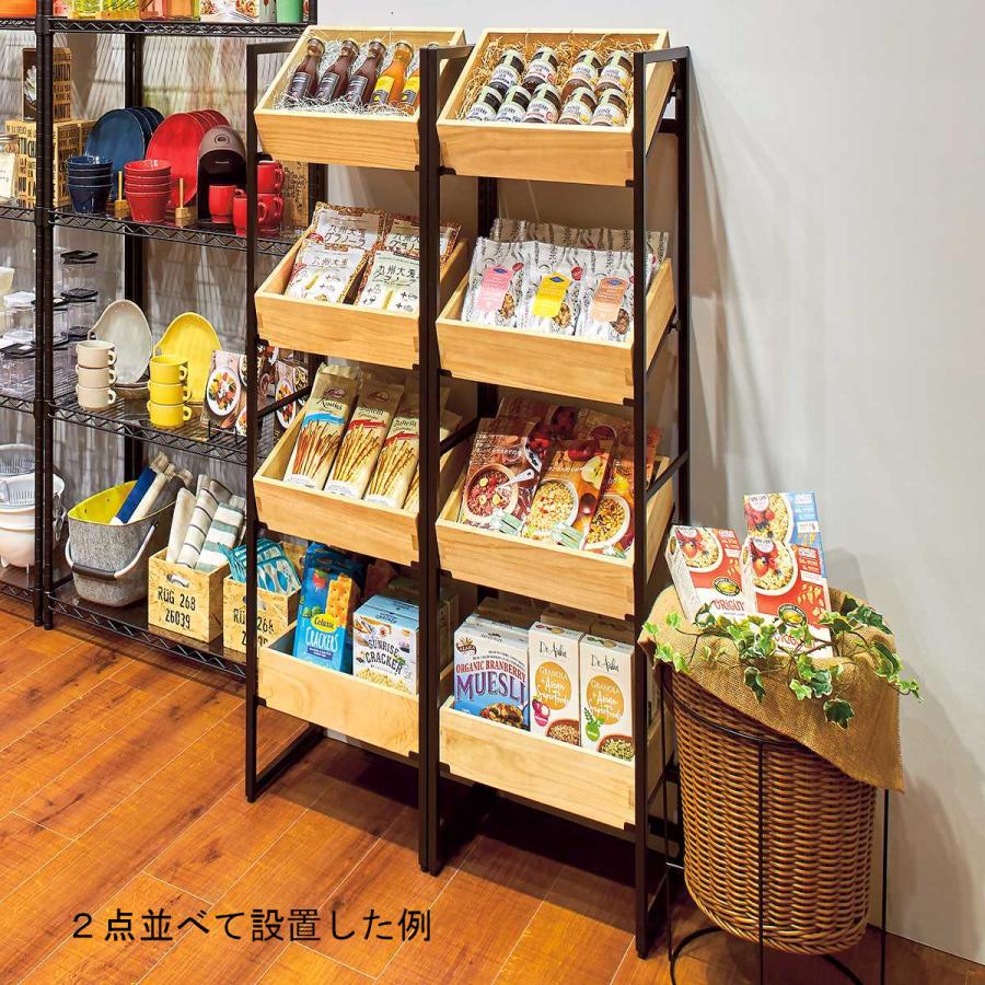 斜めにも水平にも出来る ショーケース ゴンドラ 陳列棚 商品