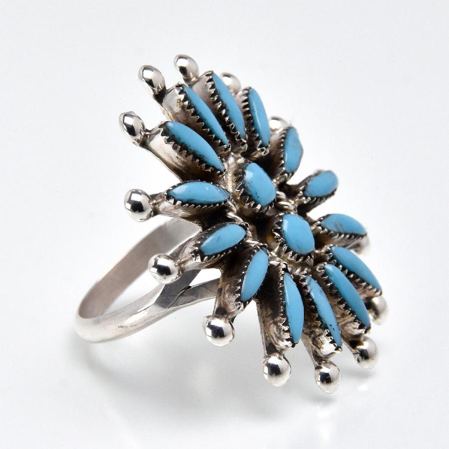 Indian Jewelry FUNNY公式ストア ズニ族 ターコイズ ニードルポイント