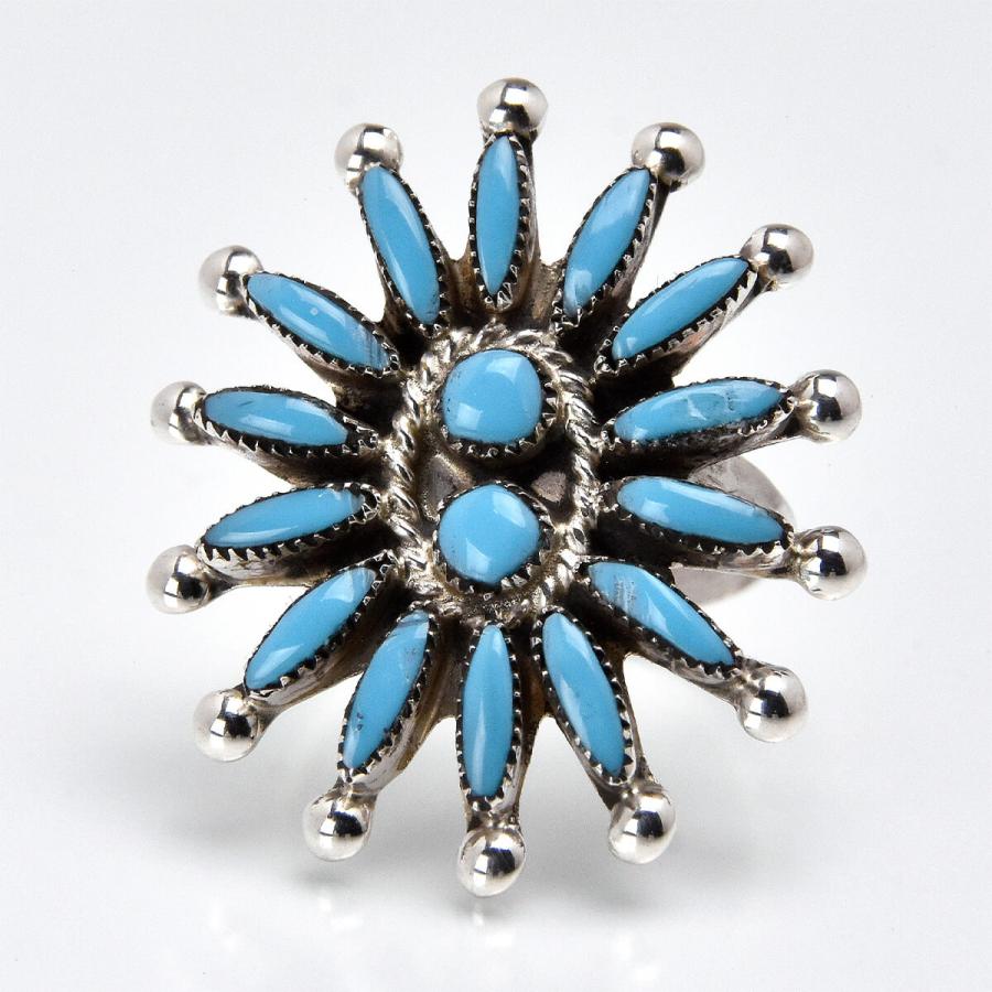 Indian Jewelry FUNNY公式ストア ズニ族 ターコイズ ニードルポイント