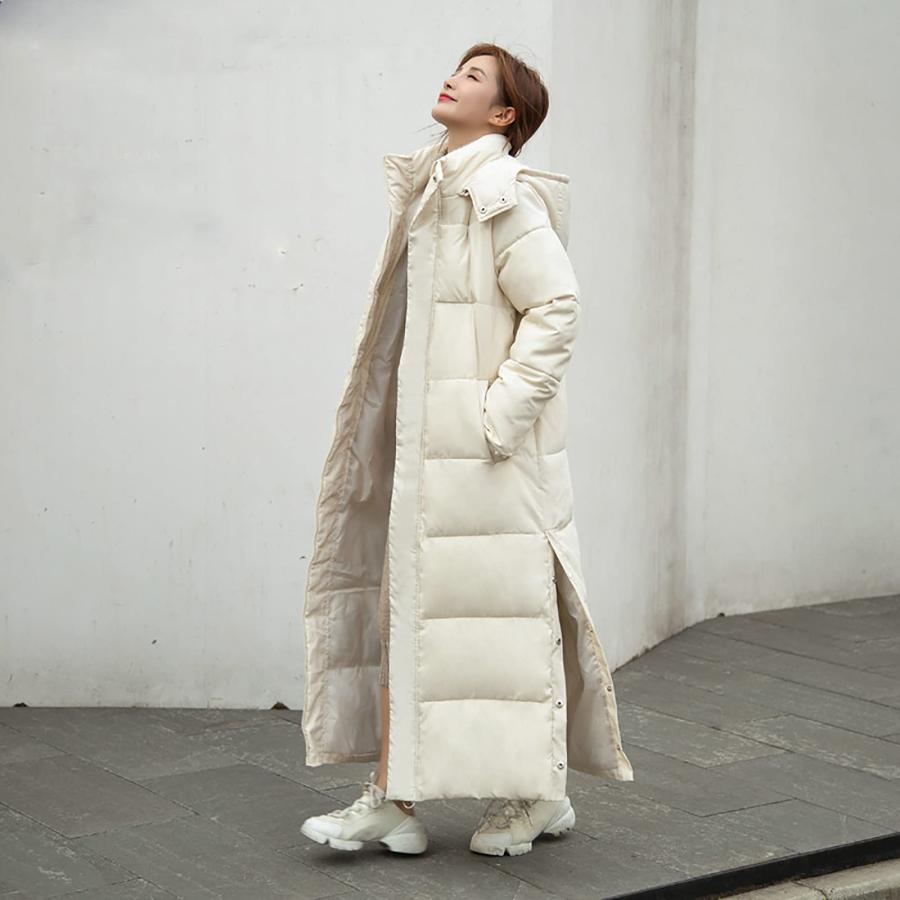 並行輸入品】Women's Hooded Long Down Jacket Thickened Maxi Parka