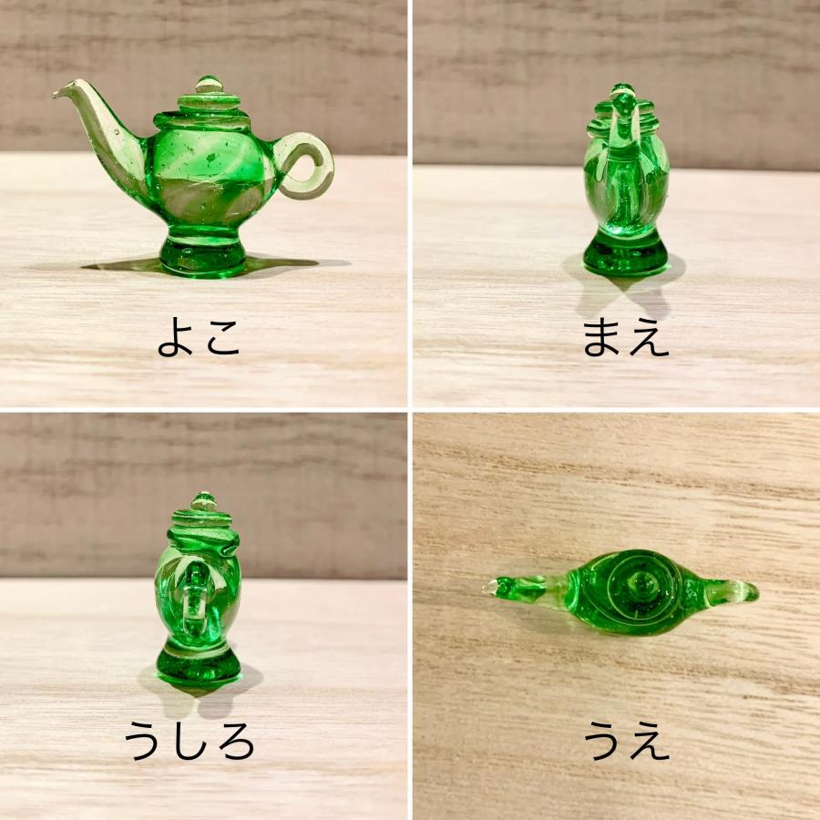 ミニガラス細工 ガラスのランプ 緑 CJ-0307/CGR ハンドメイド 魔法の
