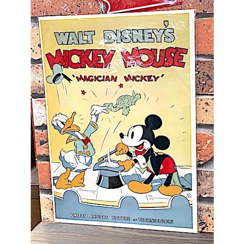 ディズニー グッズ アメリカン雑貨 台紙付きポスター Disney ミッキー