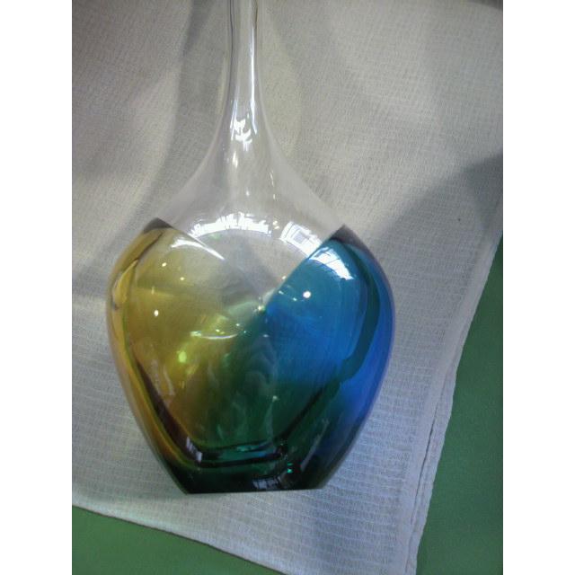 北洋硝子（ガラス） 作家物 作・秋村実 花瓶 津軽びいどろ 中古