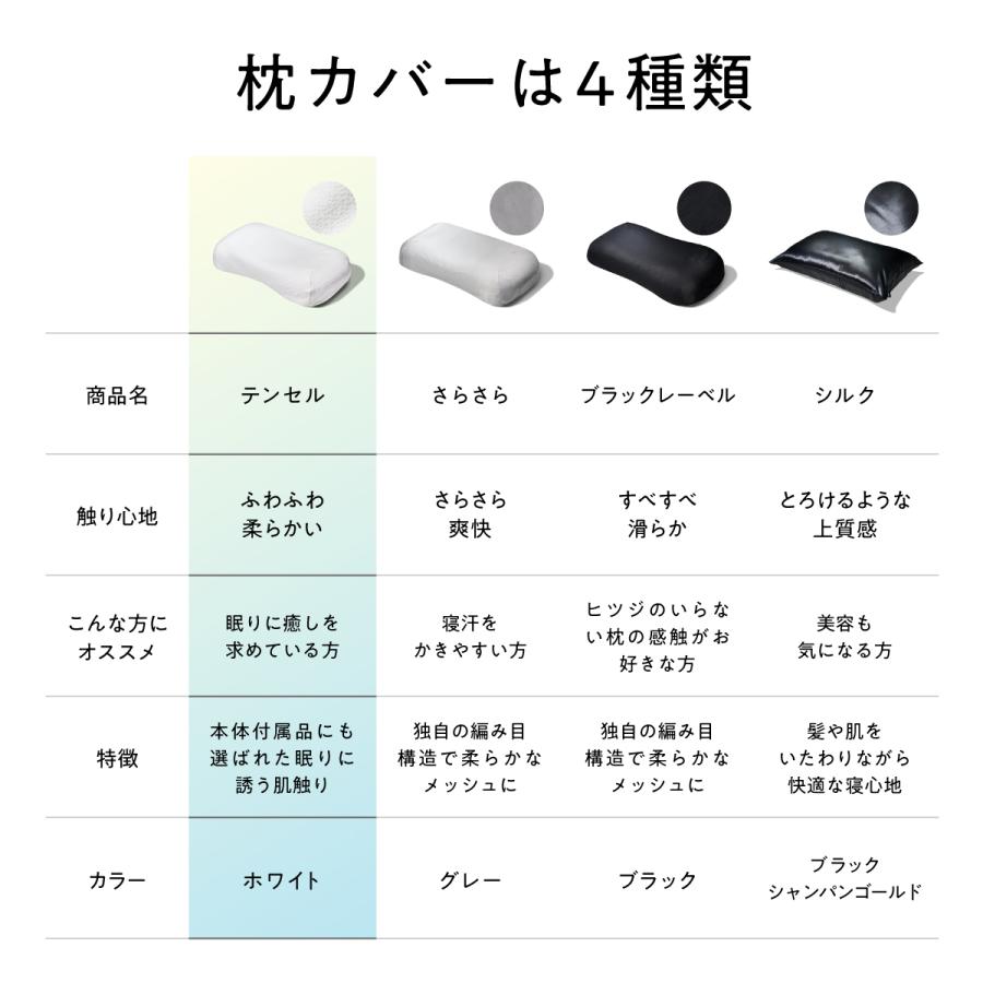 ヒツジのいらない枕 枕カバー ホワイト 至極専用 枕 ふわふわテンセル