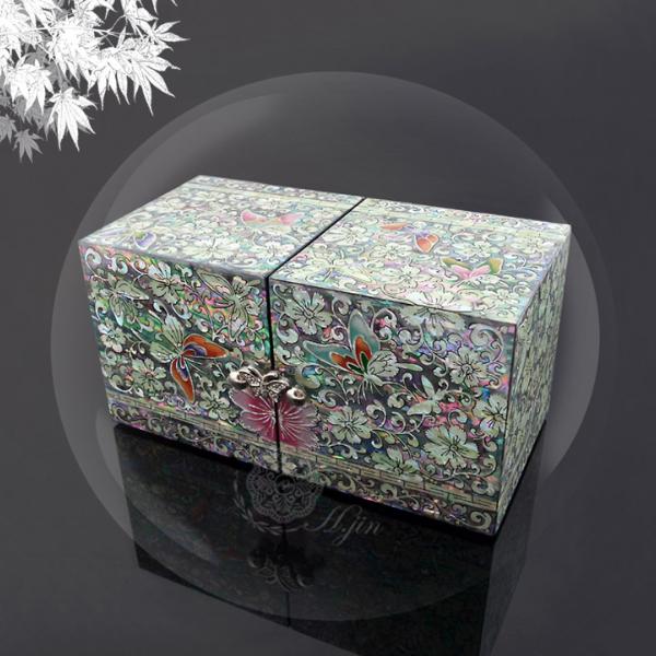 韓国螺鈿 螺鈿漆器 螺鈿 高級 宝石箱 ジュエリーボックス 鶴 韓国伝統