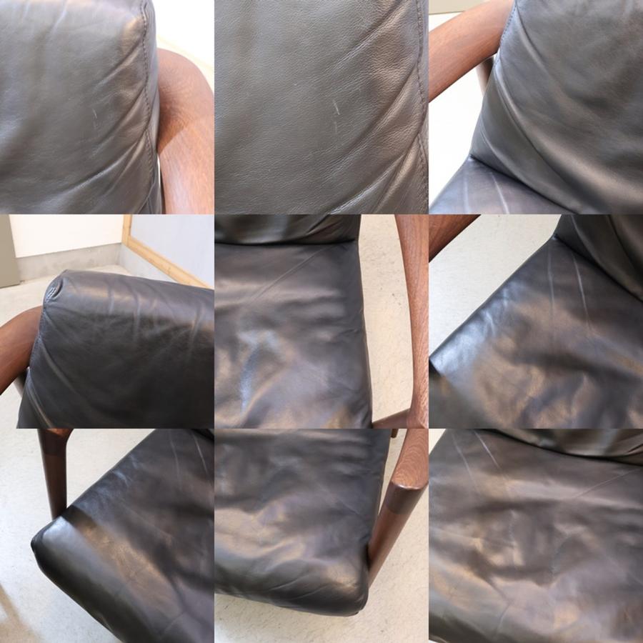 ACTUS アクタス HORSE SHOE ホースシュー マホガニー材 レザー アーム