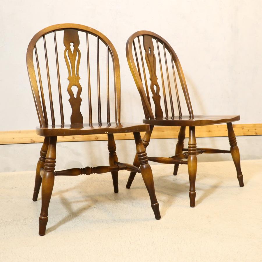 飛騨産業 キツツキマーク 穂高 ウィンザーチェア 2脚セット No.266