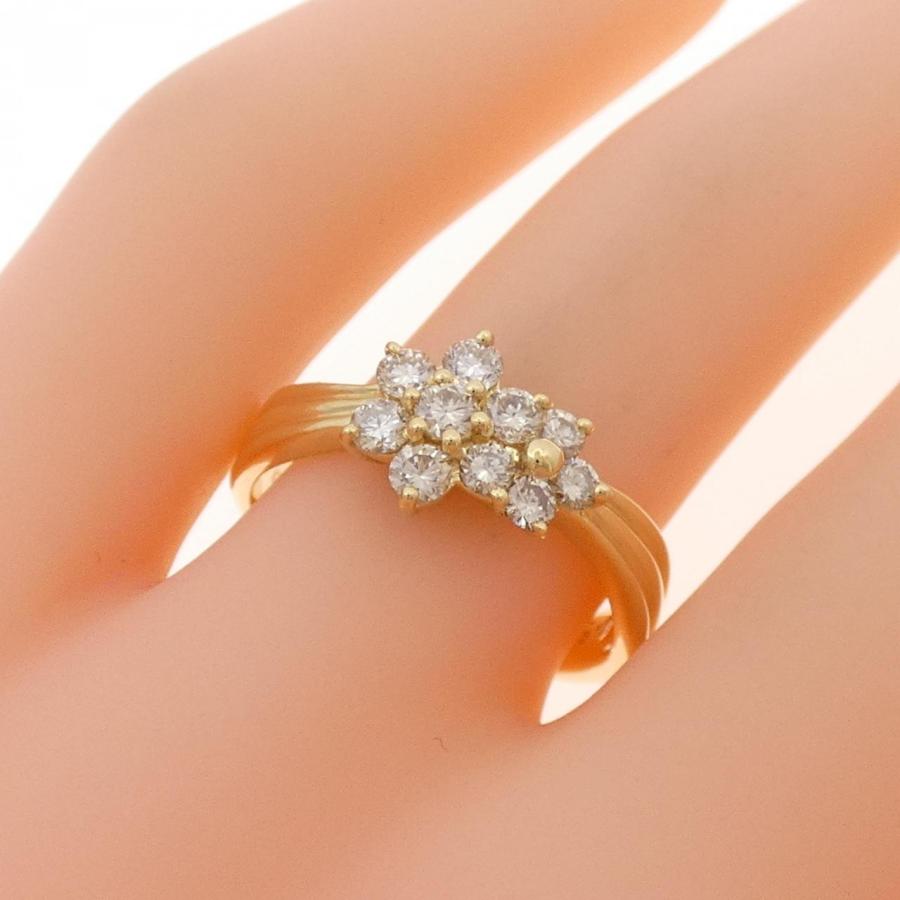 K18YG フラワー ダイヤモンド リング 0.50CT : KOMEHYO ONLINESTORE