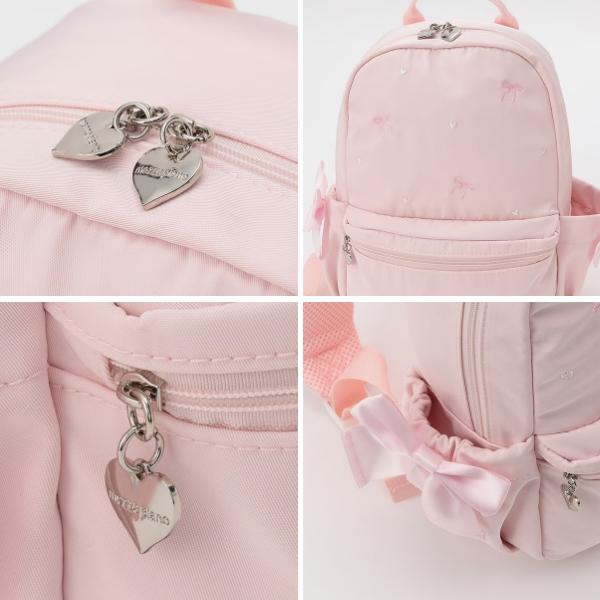 mezzo piano メゾピアノ 容量約8.5L リボン刺しゅうリュック リュック