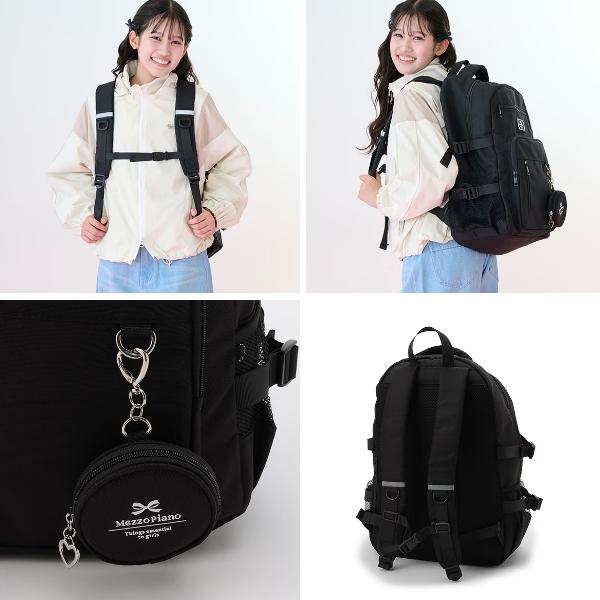 mezzo piano junior メゾピアノジュニア 丸型ポーチつきリュック