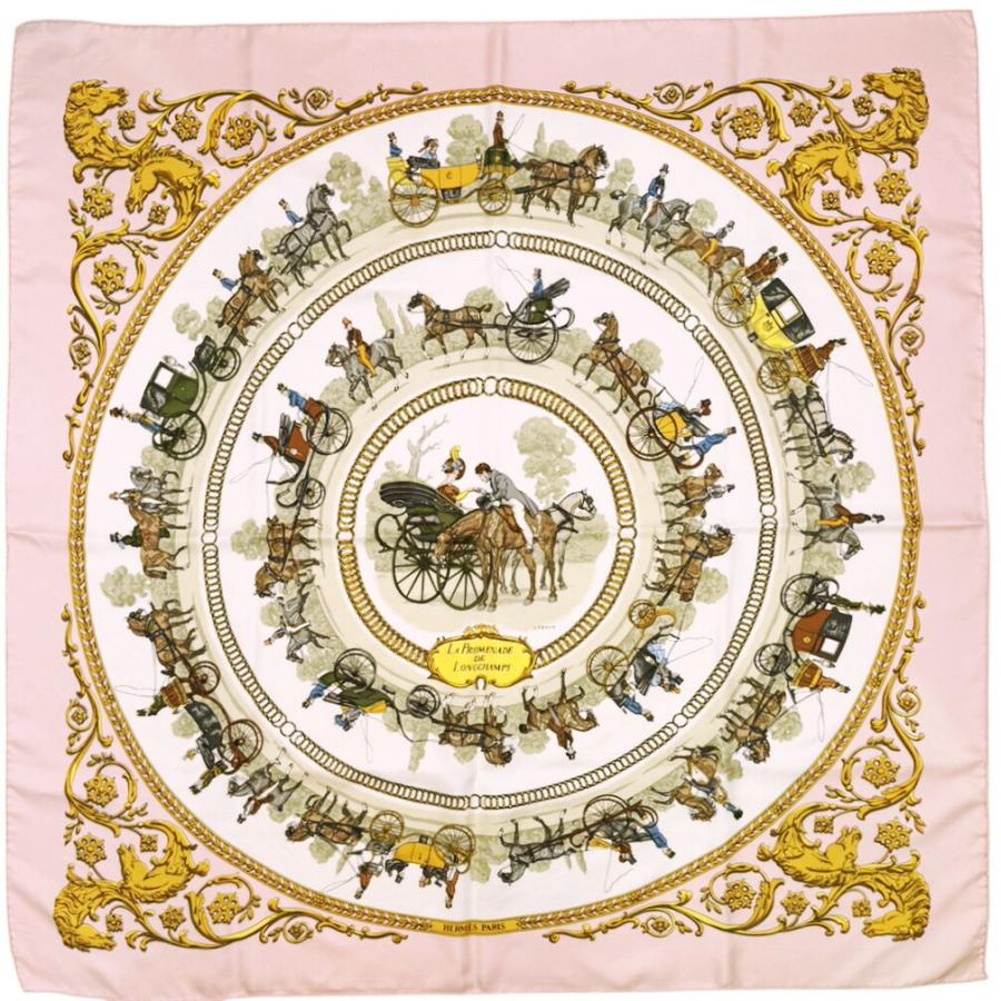 HERMES（エルメス） スカーフ カレ90 90cm シルク 100％ LA PROMENADE
