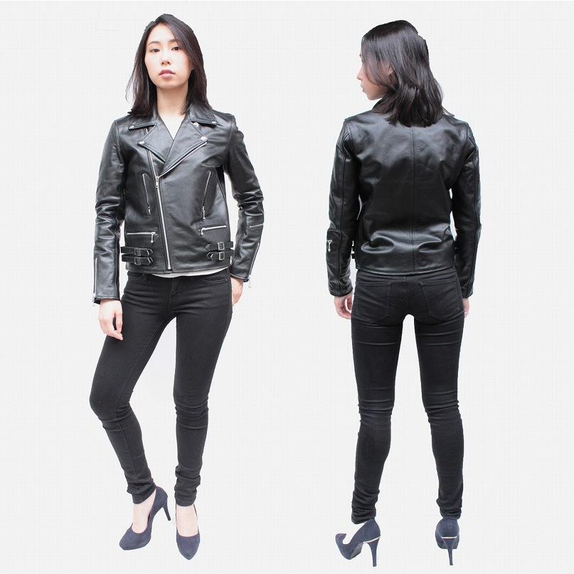 レザージャケット レディース ダブルライダースジャケット 本革 4267