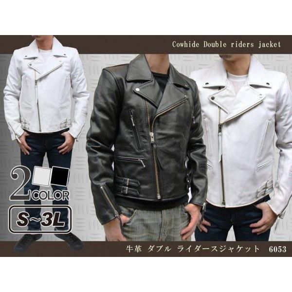 ダブル ライダースジャケット 本革 メンズ レザージャケット