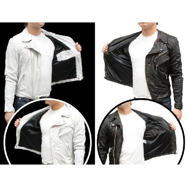 ライダーズジャケット ダブルライダース メンズ レザージャケット 革