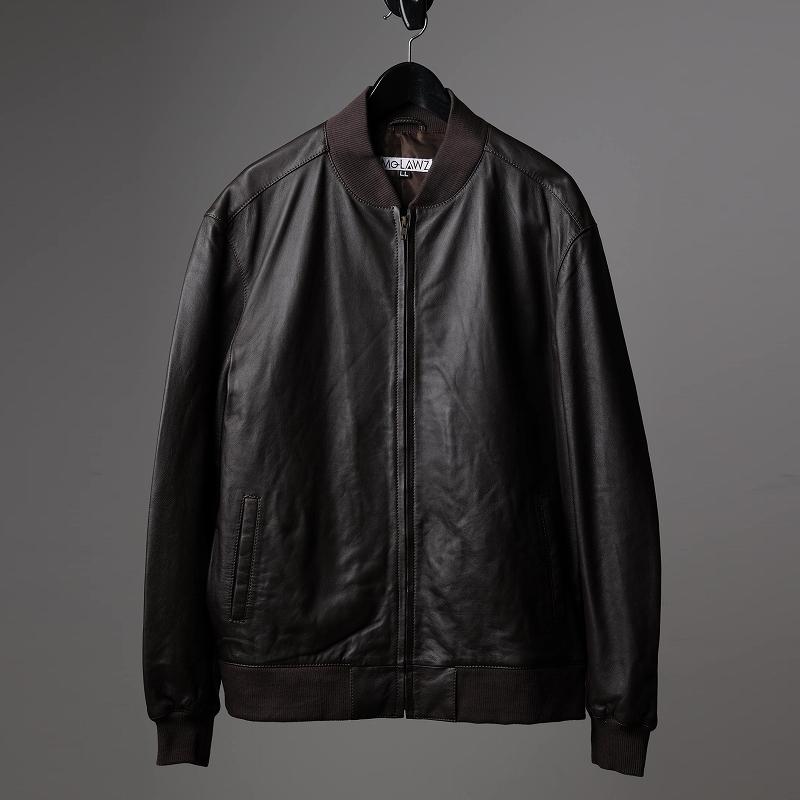 Mo-LAWS MA-1ジャケット レザージャケット 革ジャン メンズ レザー