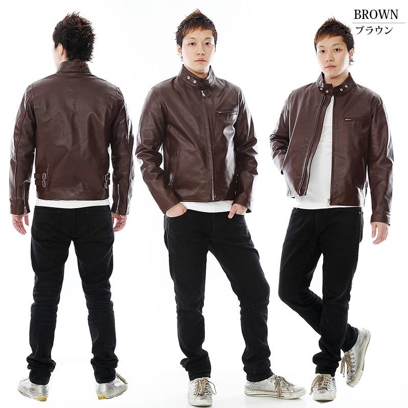 レザージャケット 本革 革ジャケット ライダースジャケット シングル