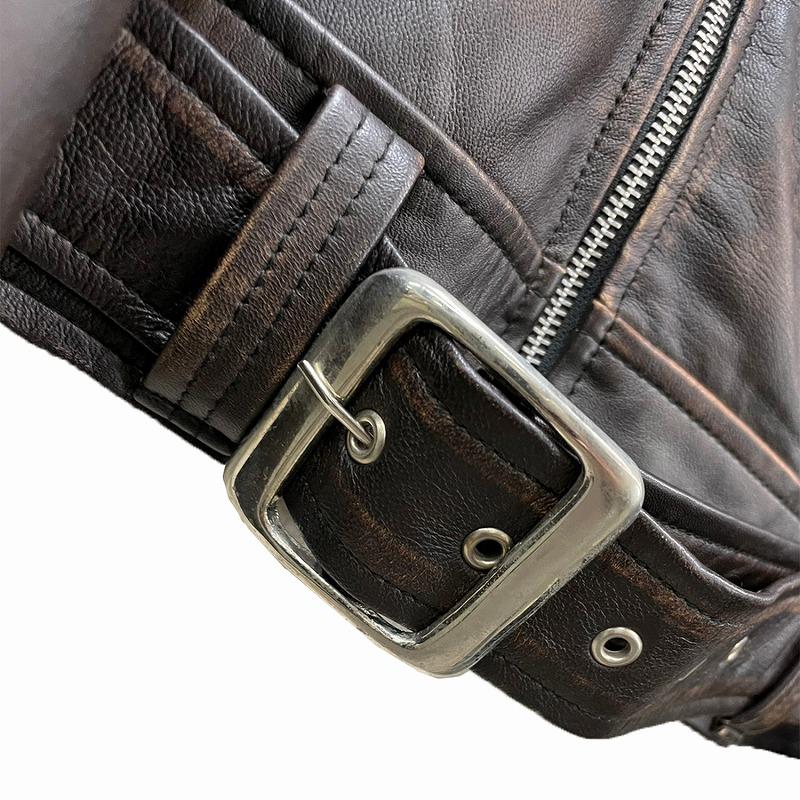 ラムレザー US ダブルライダースジャケット メンズ レザージャケット