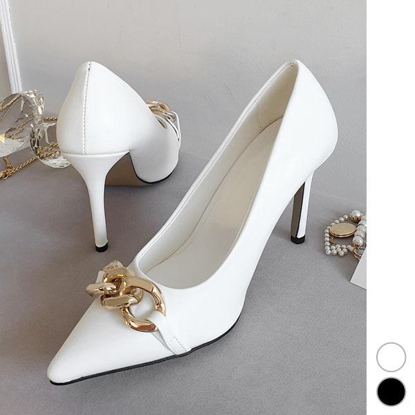 ヒール 9.5Cm パンプス レディース シューズ 靴 ポインテッドトゥ