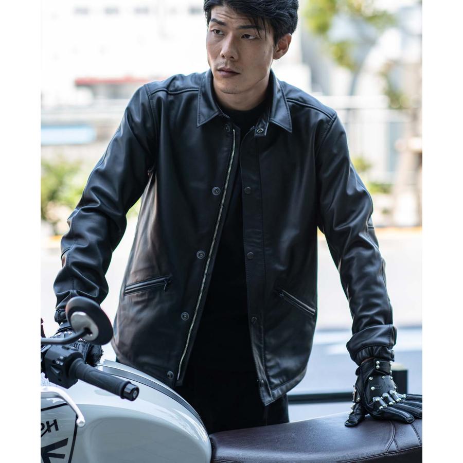 カドヤ（KADOYA） KADOYA LEATHER COACH JACKET / ブラック カドヤ公式