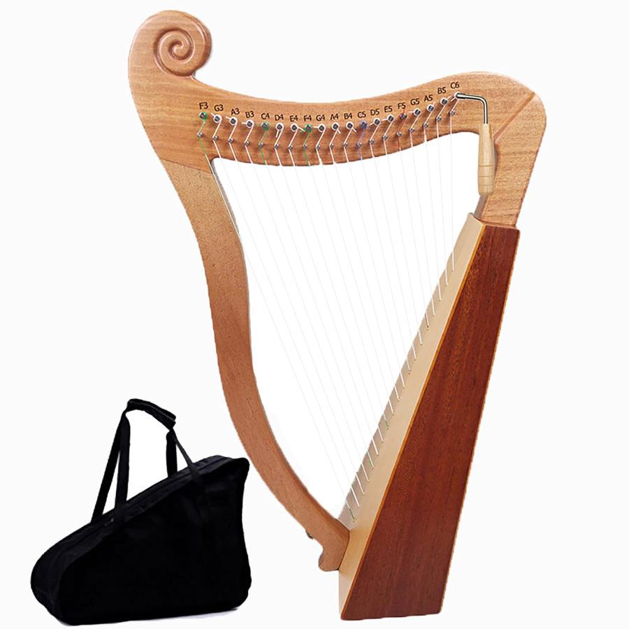 ポータブルアイリッシュハープ/ミニ木製ハープ/マホガニー弦楽器