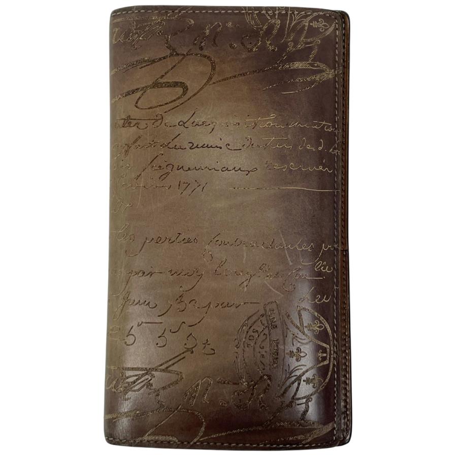 Berluti（ベルルッティ） エベネ 二つ折り長財布 カリグラフィ 長財布