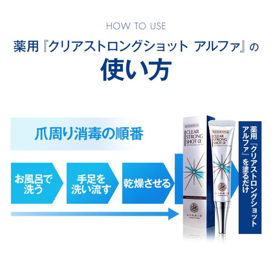 北の快適工房 公式 クリアストロングショット アルファ 爪 周り 薬用