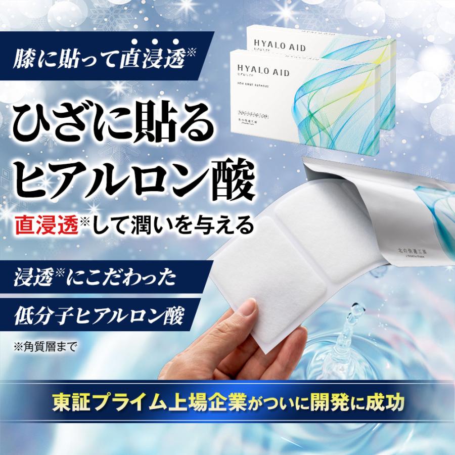 北の快適工房 ヒアロエイド 3個セット 膝に貼るヒアルロン酸 膝